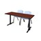 Cain Rectangle Tables > Training Tables > Cain Training Table & Chair Sets, 66 W, 24 L, 29 H, Cherry MTRCT6624CH47GY - alternate 1
